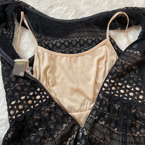 Taylor Tan and Black Lace Dress - Picture 4 of 5